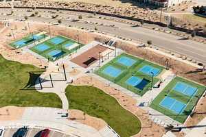Birds eye view of property