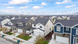 Bird's eye view with a residential view