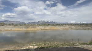 Water view with a mountain view