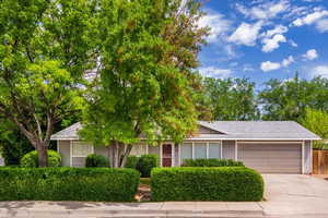 View of front of house with concrete driveway and a garage
