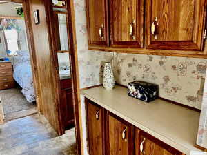 Details with wallpapered walls