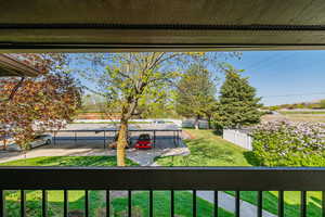 View of yard from balcony