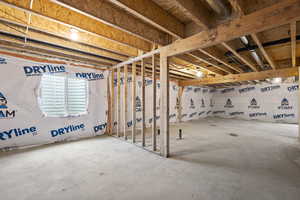 View of below grade area