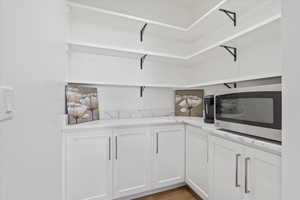 View of large pantry storage area