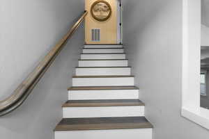 Stairs with visible vents