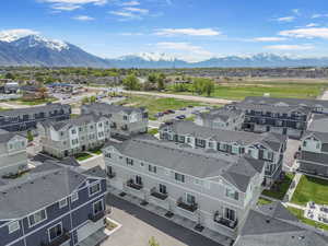Aerial view with a mountain view and a residential view