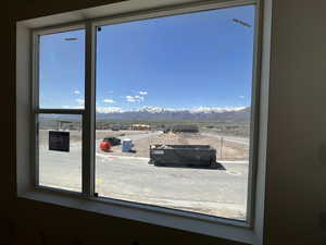 Owner's suite window with a mountain view