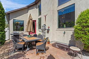 View of patio / terrace featuring outdoor dining area and area for grilling
