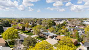 Bird's eye view with a residential view