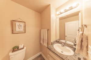 main floor 1/2 bathroom off the entry way
