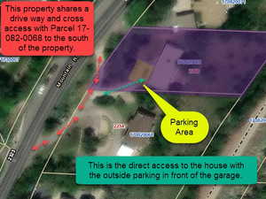 Property has shares a cross access with the south neighbor.