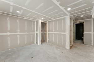 View of unfinished basement