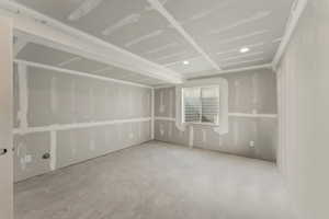 Spare room featuring recessed lighting