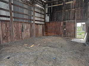 View of horse barn