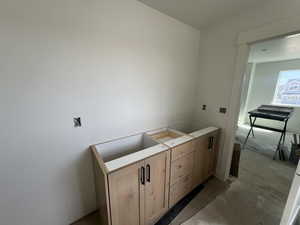 Bathroom with concrete floors
