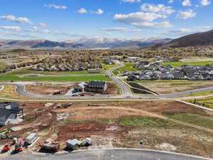 Aerial view with a mountain view and a residential view