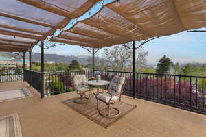Primary Private Patio with View to East, Awning and Privacy
