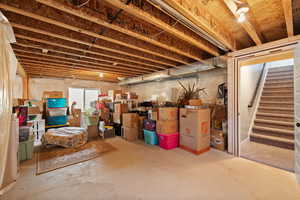 Basement with stairs