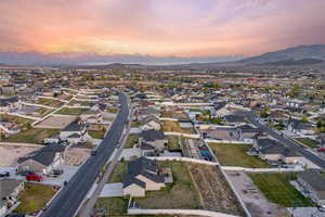Aerial view with a residential view and a mountain view