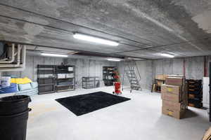 View of finished basement