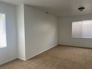 Other side of divided bedroom with closet