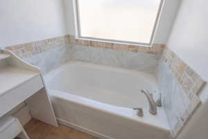 Bathroom with a garden tub