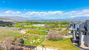 Ariel shot above the property looking out