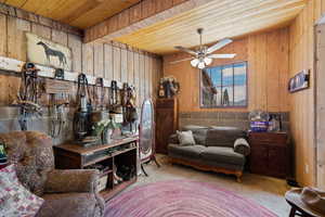 Tack room on the front of the Barn