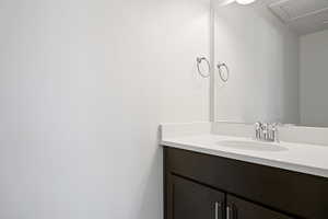 Bathroom featuring vanity