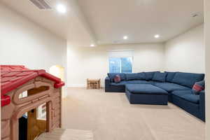 Lovely family room in basement