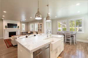 Kitchen view into Great room