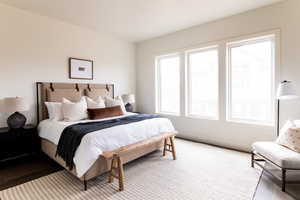 Bedroom with baseboards