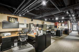 Office area featuring visible vents