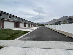 View of street with a mountain view