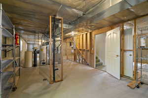 well maintained utilities located in basement, water softner included