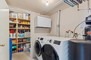 Laundry room, utility closet, and cold storage.