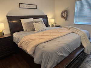 Bedroom featuring wood finished floors