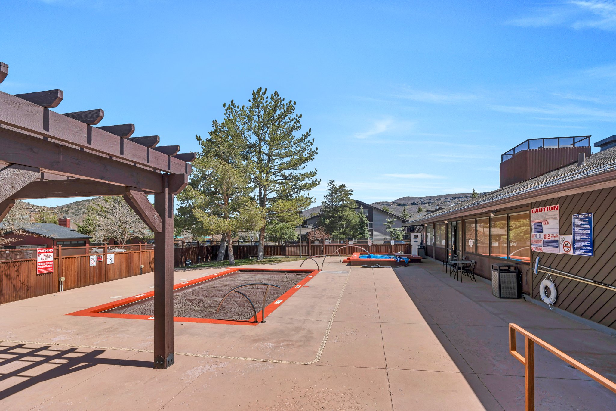 View of patio / terrace featuring a pergola and fence