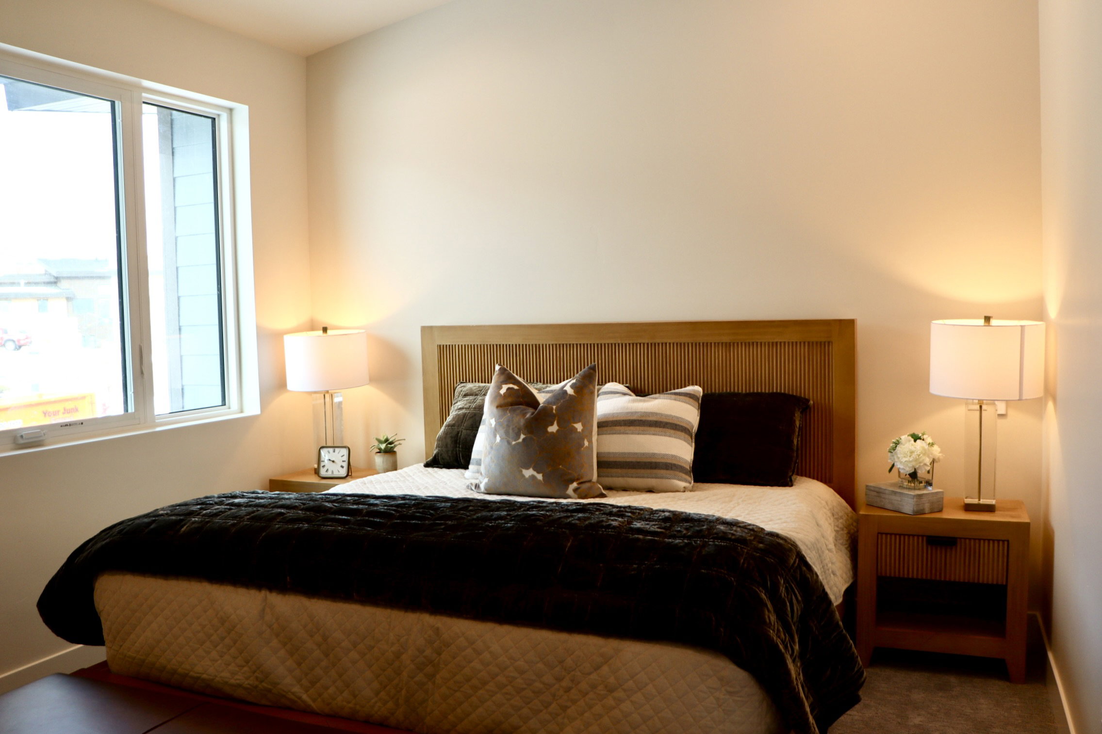 Bedroom with baseboards