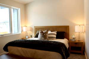 Bedroom with baseboards