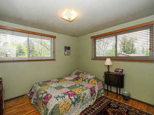 Bedroom featuring wood finished floors