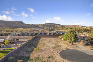 Property view of mountains featuring a residential view