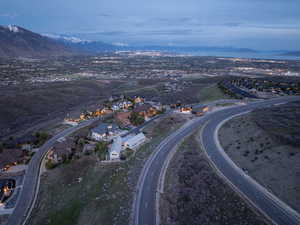 Aerial view with a residential view and a mountain view
