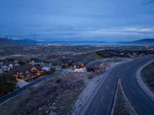 Drone / aerial view with a mountain view and a residential view