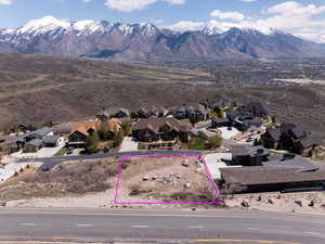 Aerial view with a mountain view and a residential view