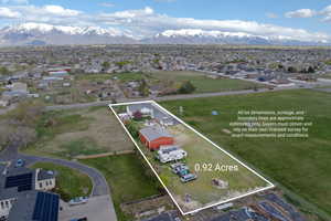 Bird's eye view with a mountain view and a residential view