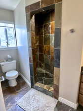 Owners suite shower is plumbed for steam