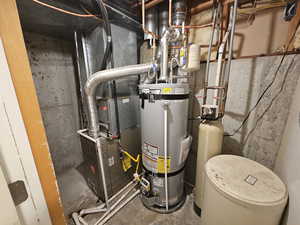 Utilities featuring gas water heater