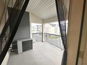 Balcony featuring a residential view