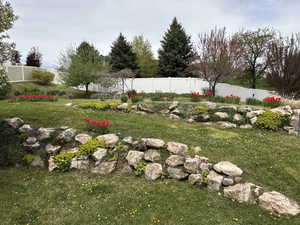 View of yard featuring fence private yard